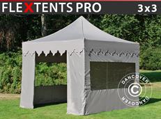 Tente pliable FleXtents PRO "Morocco" 3x3m Latte, avec 4 cotés