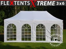Tente pliable FleXtents Xtreme 50 Vintage Style 3x6m Blanc, avec 6 cotés