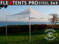 Tente pliable FleXtents PRO Steel 3x3m Transparent