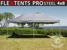 Tente pliable FleXtents PRO Steel 4x8m Gris