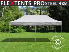 Tente pliable FleXtents PRO Steel "Peaked" 4x8m Latte