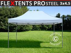 Pop up aiatelk FleXtents PRO Steel 3x4,5m, Valge