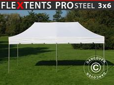 Tente pliable FleXtents PRO Steel "Peaked" 3x6m Blanc