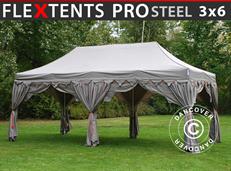 Tente pliable FleXtents PRO Steel "Raj" 3x6m Latte/Orange