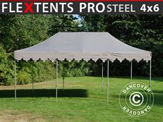 Tente pliable FleXtents PRO Steel "Morocco" 4x6m Latte