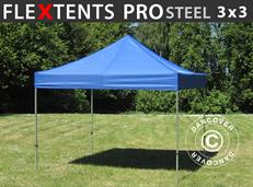 Tente pliable FleXtents PRO Steel 3x3m Bleu