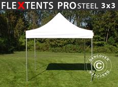 Pop up gazebo FleXtents PRO Steel 3x3 m White