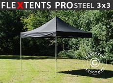 Tente pliable FleXtents PRO Steel 3x3m Noir