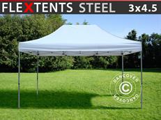 Pop up gazebo FleXtents Steel 3x4.5 m, White