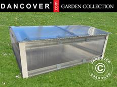 Mini serre, 0,93m², 0,93x1x0,38m, Argent