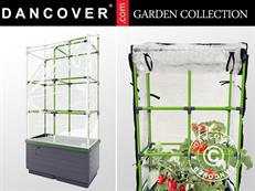 Jardinière CityJungle avec 2 housses, jardinière auto-arrosante, 62x33x128cm, Anthracite