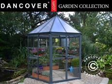 Orangerie Polycarbonat OASIS, sechskantig 3,91m², Palram/Canopia, 2,13x2,47x2,67m, Anthrazit