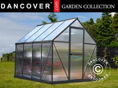 Invernadero de policarbonato 4,6m², Palram/Canopia, 1,85x2,47x2,08m, Gris