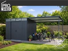 Geräteschuppen m/Dachfenster + Überhang, 4,74x1,93x2,02m, 9,15m², ProShed®, Anthrazit