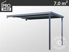 Extension f/garden shed with skylight, 2.86x2.45x2.26 m, 7 m², Anthracite