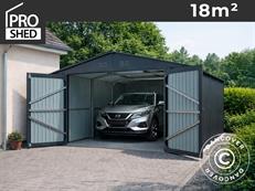 Metallgarage 3x6,02x2,32m, 18,06m², ProShed®, Anthrazit