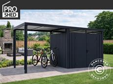 Geräteschuppen m/Oberlicht + Erweiterung, 4,67x1,91x2,27m, ProShed®, Anthrazit