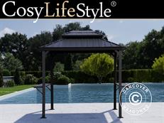BBQ Gazebo San Antonio, 2.4x1.8 m, Black