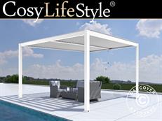 Pergola bioclimatique San Pablo Alu+, 4x4m, Blanc