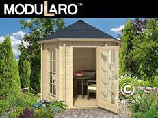 Holzpavillon Lausanne, sechskantig 2,8x2,42x2,89m, 44mm, Naturbelassen
