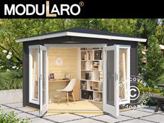 Holzpavillon Brittany, 2,4x2,4x2,41m, 40mm, Dunkelgrau