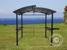 Barbecue pavilion Luna, 2,4x1,5x2,3m, Noir