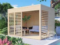 Holzpavillon, Bertilo Garten Lounge 2, 3,37x2,34x2,32m