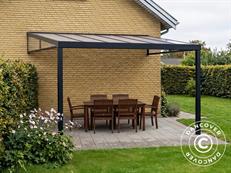 Cubierta para patio San Pablo Alu+, 4x3m, Negro