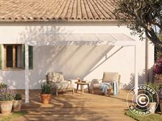 Cubierta para patio San Pablo Alu+, 4x3m, Blanco
