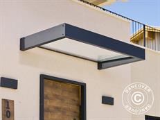 Cobertura de porta Sophia 1600, Palram/Canopia, 0,95x1,6x0,17m, Cinza escuro/Transparente