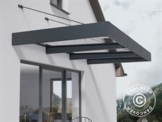 Cobertura de porta Sophia XL 3000, Palram/Canopia, 1,40x2,86x0,17m, Cinza escuro/Transparente