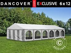 Party tent Exclusive 6x12 m PVC 900, Grey/White