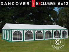 Party tent Exclusive 6x12 m PVC 900, Green/White