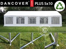 Marquee PLUS 5x10 m PE 700, White + Ground bar