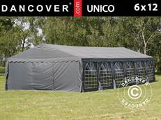 Party tent UNICO 6x12 m, Dark Grey