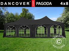 Party tent Pagoda 4x8 m, Black