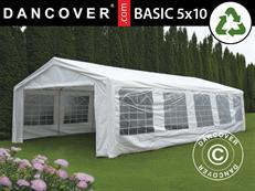 Marquee Basic 5x10 m PE 500, White