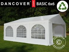Carpa para fiestas Basic 6x6m PVC 700, Blanco