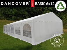 Carpa para fiestas Basic 6x12m PVC 700, Blanco