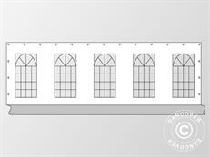 Muro lateral con ventana para carpa PLUS 10m, Blanco/Gris