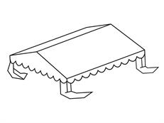 Toiture pour Tente de réception Plus 3x6m PE, Blanc