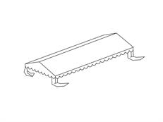 Toiture pour Tente de réception Plus 4x8m PE, Blanc