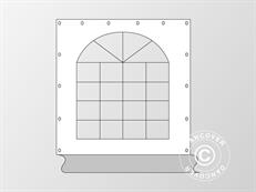 Muro lateral con ventana para carpa Original, Blanco/Gris