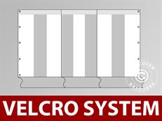 Parede da extremidade Original 4m com porta em arco, Branco/Cinza