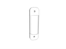 Tube pignon vertical, Ø25mm, 530mm