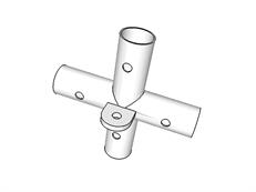 Quadruple fixation plate avec bride, Ø42mm, 250x250mm