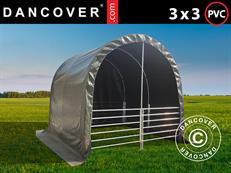 Livestock shelter 3x3x2.8 m , PVC, Green