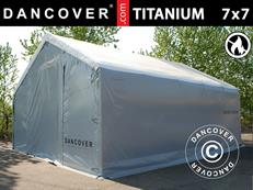 Storage shelter Titanium 7x7x2.5x4.2 m, White/Grey