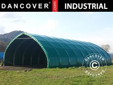 Zelthalle, Rundbogenhalle 10x15x5,54m, PVC, Grün
