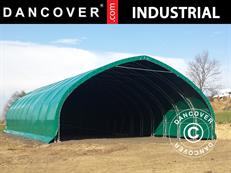 Zelthalle, Rundbogenhalle 12x16x5,88m, PVC, Grün